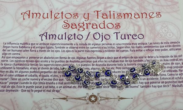 Imagen de AMULETO DE PLATA PULSERA OJO TURCO AZUL 4MM