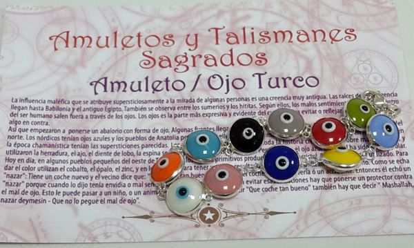 Imagen de AMULETO DE PLATA PULSERA OJO TURCO MULTICOLOR 10MM