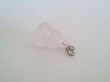 Imagen de Colgante de piedra natural en forma de calabaza Cuarzo blanco