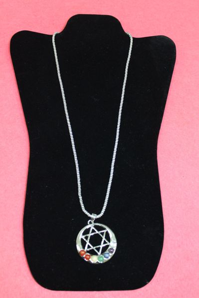 Imagen de COLGANTE TALISMAN PLATA ESTRELLA PEQUEÑA 7 CHACRAS
