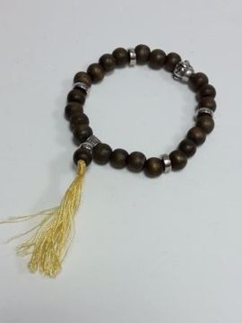 Imagen de PULSERA MALA MARRÓN CON BUDA