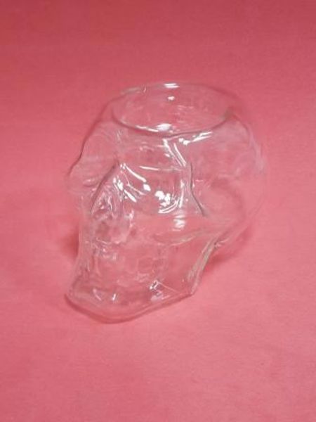 Imagen de PORTAVELAS CALAVERA CRISTAL
