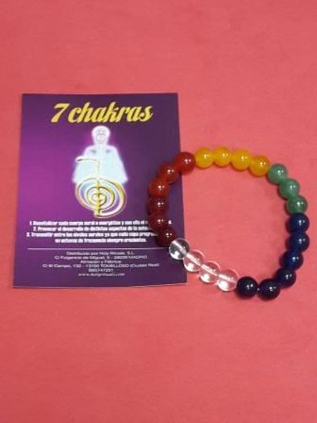 Imagen de PULSERA 7 CHAKRAS BOLAS 5 COLORES