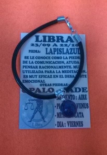 Imagen de PULSERA PIEDRA LAPISLAZURI DEL ZODIACO LIBRA