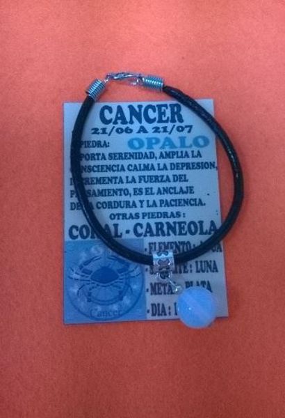 Imagen de PULSERA PIEDRA OPALO DEL ZODIACO CANCER