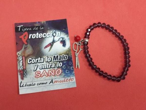 Imagen de PULSERA TIJERA PROTECCION MORADA