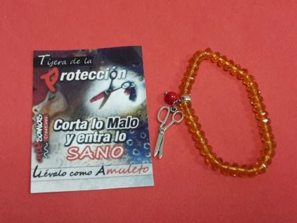 Imagen de PULSERA TIJERA PROTECCION AMARILLA