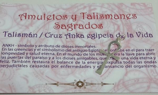 Imagen de TALISMÁN DE PLATA CRUZ ANKA DE LA VIDA 29MM