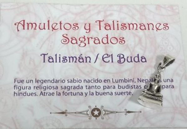 Imagen de TALISMÁN DE PLATA BUDA HINDÚ 18MM