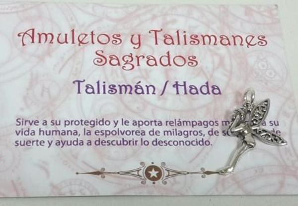 Imagen de TALISMÁN DE PLATA HADA MODELO CAMPANILLA 31 MM