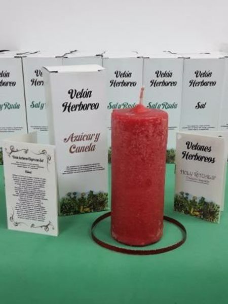Imagen de Velón herbóreo rojo con Azúcar y Canela