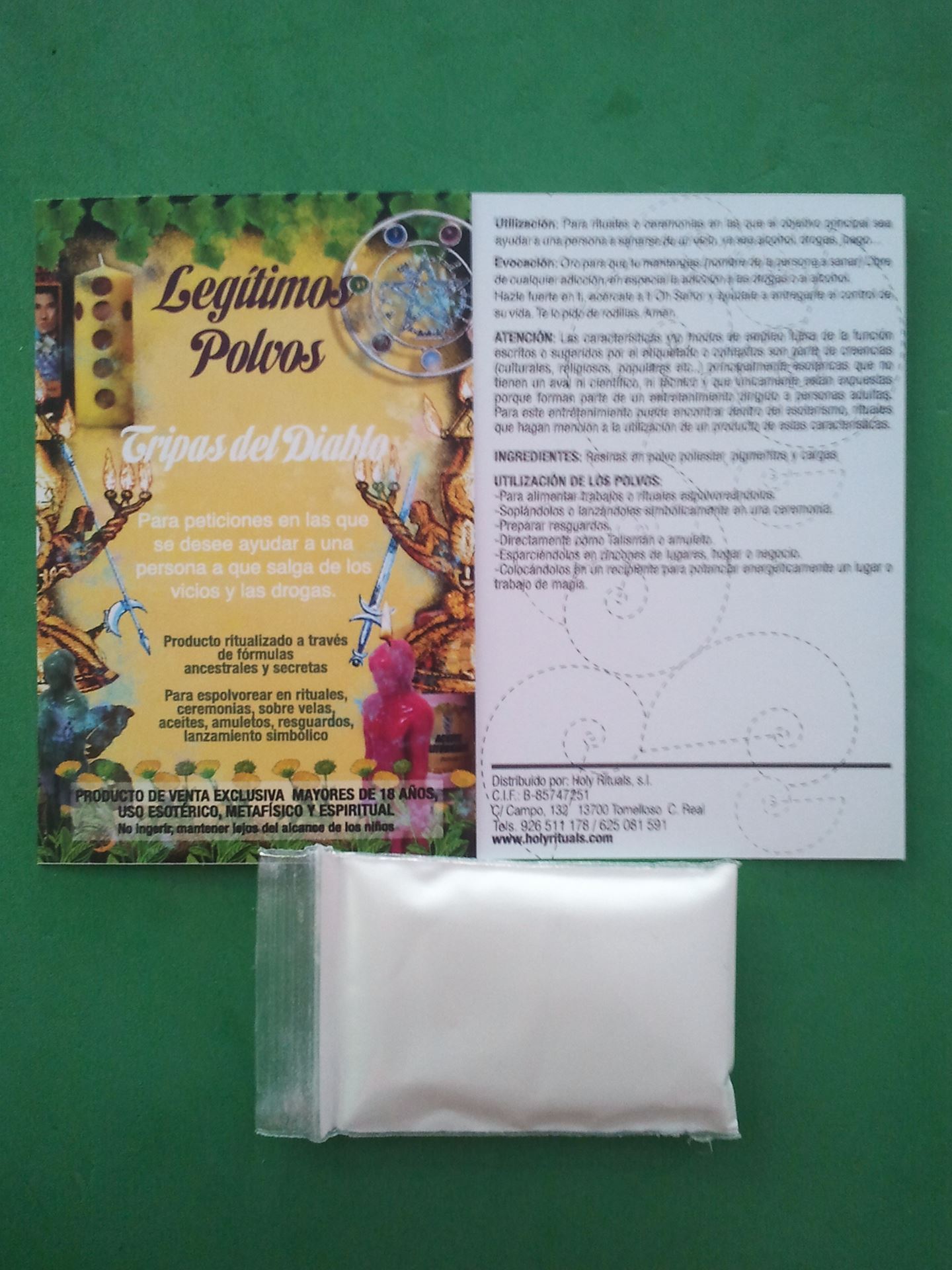 Laboratorio Rituals, mayorista esotérico y exotérico|Polvo tripas del