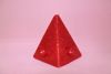 Imagen de Vela pirámide 5 mechas roja