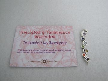 Imagen de TALISMÁN SERPIENTE CON PIEDRAS 7 CHAKRAS