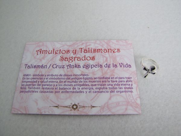 Imagen de TALISMÁN ANILLO CRUZ ANKA EGIPCIA DE LA VIDA T15