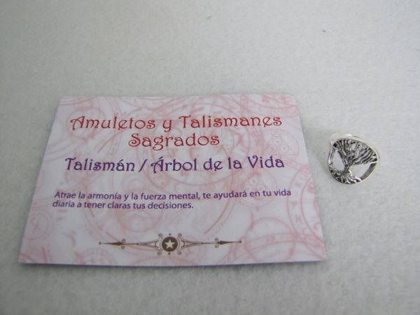 Imagen de Talismán árbol de la vida plata-ANILLO T-14