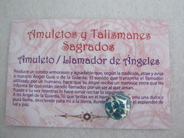 Imagen de AMULETO LLAMADOR DE ANGELES AZUL VERDOSO 20mm