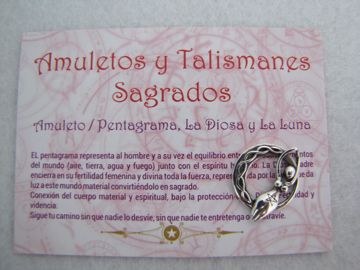 Imagen de TALISMAN DIOSA NUEVA* PENTAGRAMA CON LUNA 35 mm