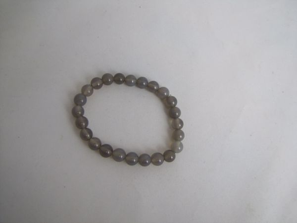 Imagen de PULSERA BOLAS DE AGATA GRIS NATURAL