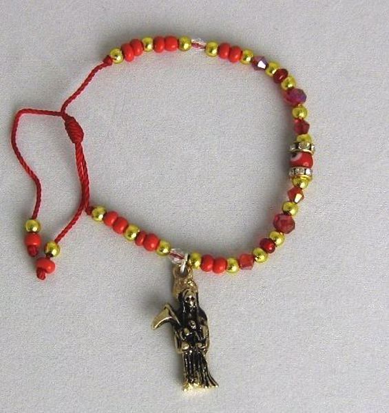 Imagen de PULSERA SANTA MUERTE DORADA