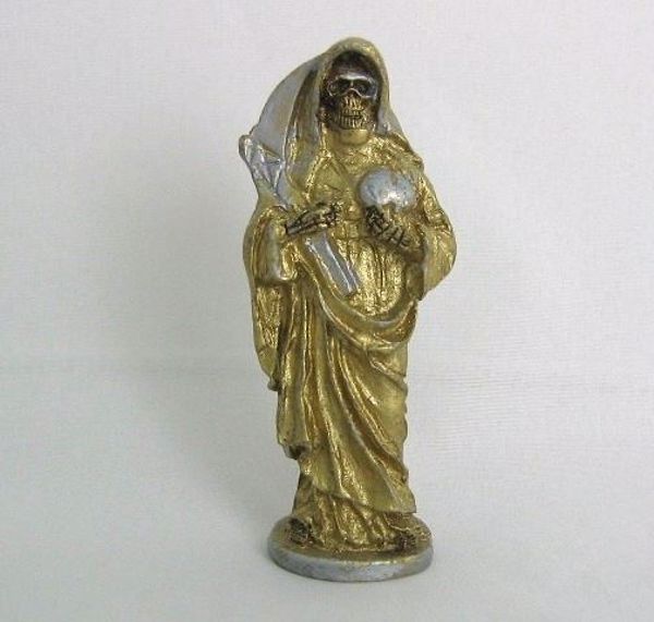 Imagen de IMAGEN SANTA MUERTE DORADA 74 MMS