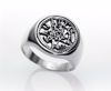 Imagen de AMULETO DE PLATA ANILLO TETRAGRAMATON 14 MM MACIZO