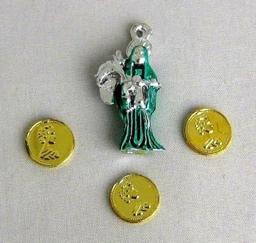 Imagen de ESCAPULARIO SANTA MUERTE VERDE