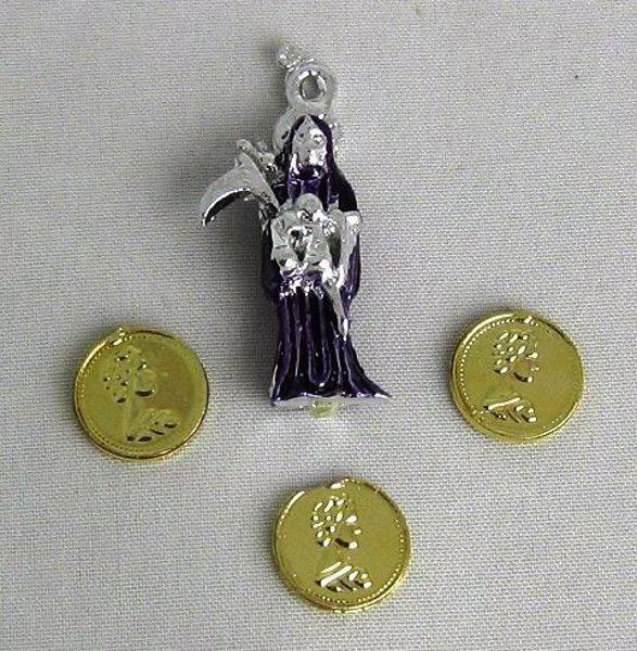 Imagen de ESCAPULARIO SANTA MUERTE MORADA