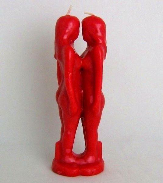 Imagen de VELA DE FORMA MUJER DE CARA A MUJER ROJA 18 CMS