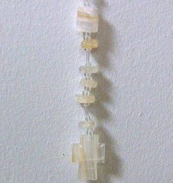 Imagen de ROSARIO PIEDRA ONIX BLANCO ZACATECA