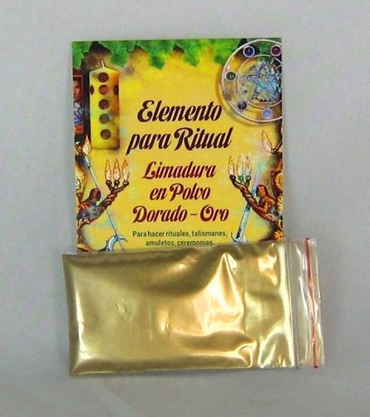 Imagen de Elemento para ritual limadura en polvo dorado
