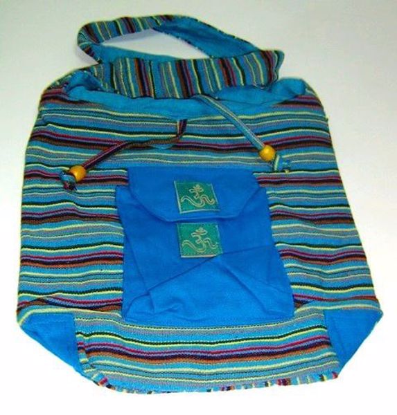 Imagen de BOLSO BANDOLERA CON BOLSILLO AZUL TURQUESA