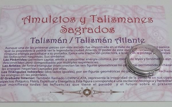 Imagen de TALISMÁN ANILLO ATLANTE AGUJERO TRANSMISOR DE ENERGIA 9mm