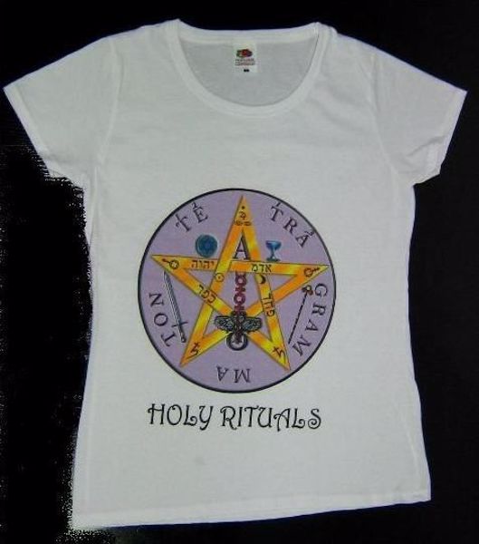 Imagen de CAMISETA MANGA CORTA HOLY RITUALS CON SIMBOLO TETRAGRAMATON T-S