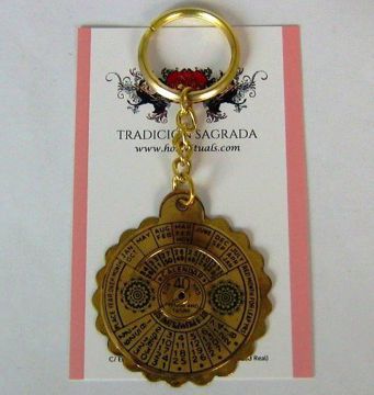 Imagen de LLAVERO CALENDARIO DORADO 50 AÑOS 47 MMS