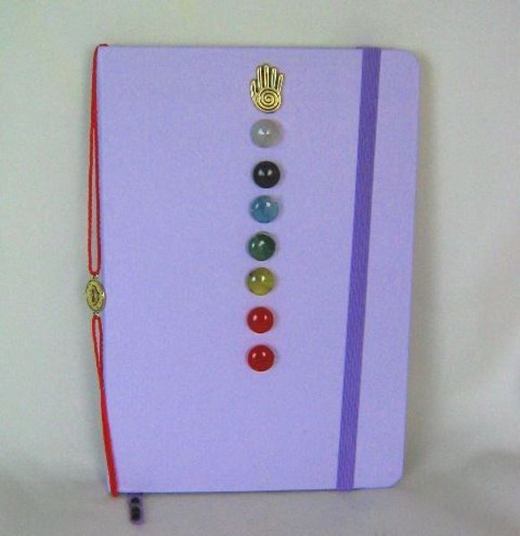Imagen de Diario lila 7 Chakras con mano de Fátima