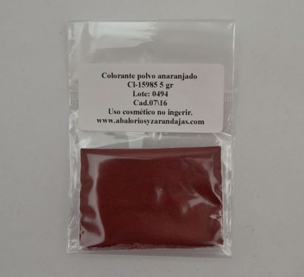 Imagen de COLORANTE POLVO ANARANJADO 5 GR