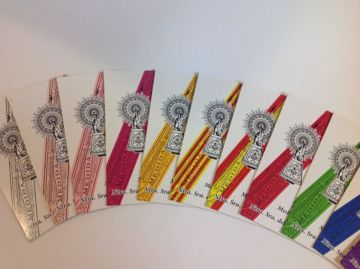 Imagen de CINTA MEDIDA VIRGEN DEL PILAR BENDECIDA, COLOR BANDERA ESPAÑOLA  ORIGINAL.