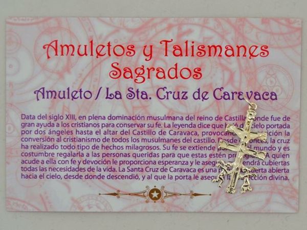 Imagen de Amuleto de plata colgante santa cruz de caravaca doble 38 mm