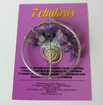 Imagen de COLGANTE TALISMAN ARBOL DE LA VIDA AMATISTA