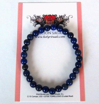 Imagen de PULSERA BOLAS PIEDRA NATURAL LAPISLAZULI 5 MMS