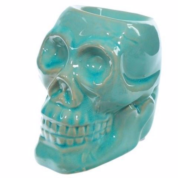 Imagen de QUEMADOR DE ACEITE CALAVERA AZUL