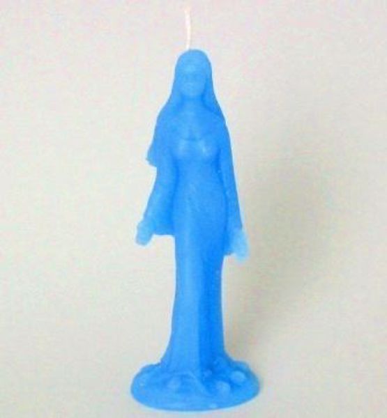 Imagen de VELA DE FORMA YEMANYA AZUL DIOSA DEL MAR 15 cms