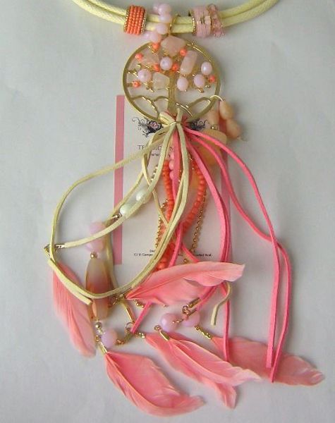 Imagen de COLGANTE ARBOL DE LA VIDA ROSA 57 MMS