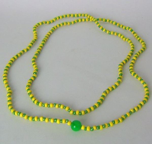 Imagen de COLLAR CANDOMBLE ORULA AMARILLO VERDE