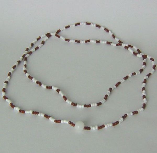 Imagen de COLLAR CANDOMBLE BLANCO MARRON