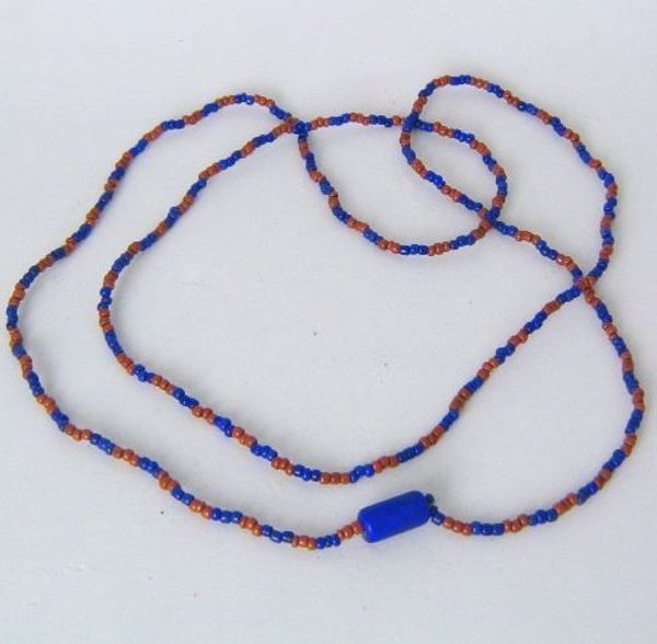 Imagen de COLLAR CANDOMBLE AZUL MARRON