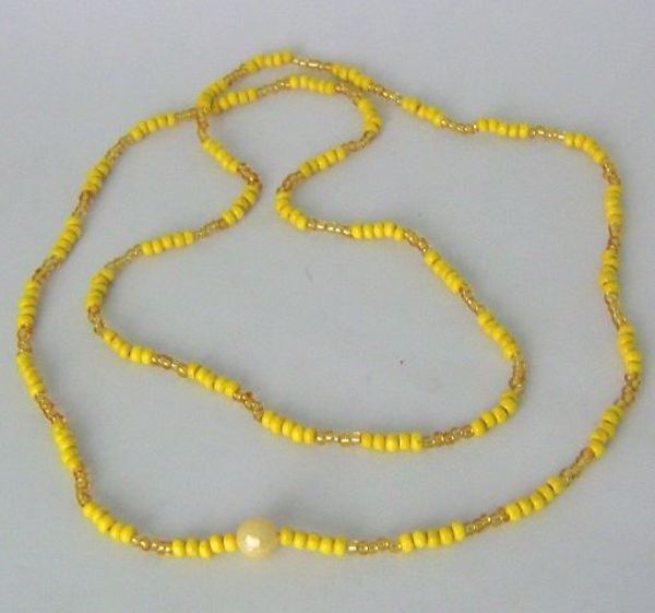 Imagen de COLLAR CANDOMBLE OSHUN AMARILLO DORADO