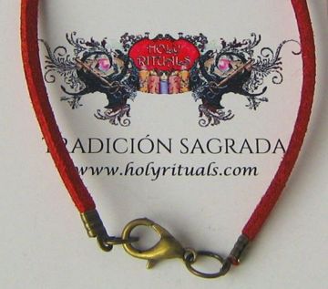 Imagen de COLLAR ANTELINA ROJO BRILLANTE Y CIERRE EN BRONCE