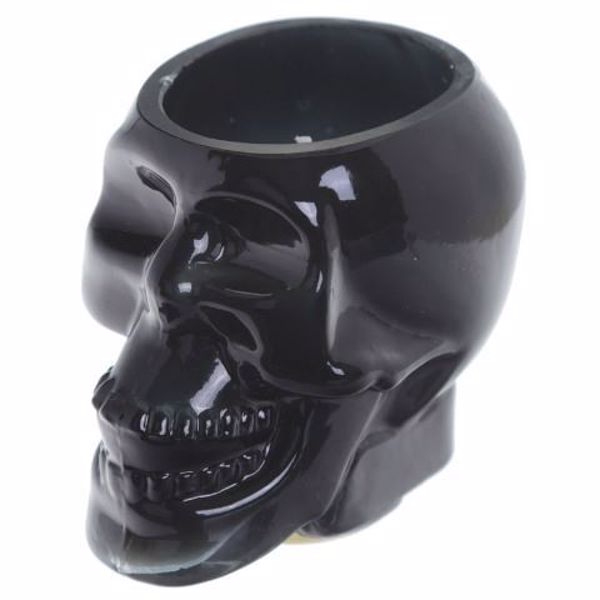 Imagen de QUEMADOR DE ACEITE Y VELAS DE TÉ CALAVERA NEGRA